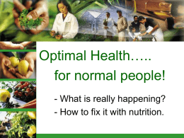What Is Optimal Health?