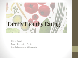 Family Healthy Eating - LMU | LA