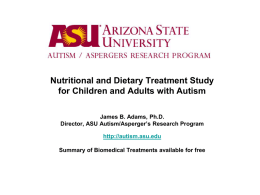 Nutritional and Dietary Treatment Study