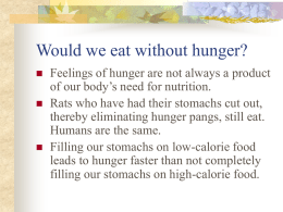 Would we eat without hunger?