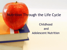 Child and Adolescent Nutrition