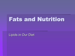 Fats and Nutrition - Canon