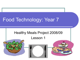 Food Technology: Year 8