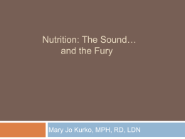 Mary Jo`s Nutrition 07 29