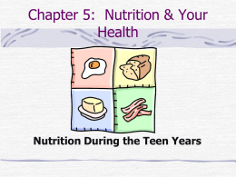 Chapter 5: Nutrition & Your Health