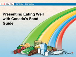 PSE4U - 14 - Canada Food Guide - CHOW