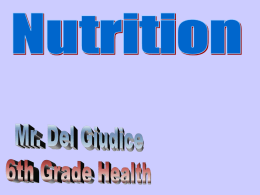 6th Grade Nutrition