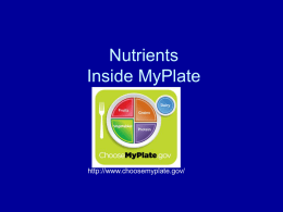 Nutrition and My Plate