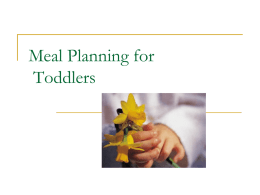 5.01CD Meal Planning for 1 to 2 year olds PowerPoint