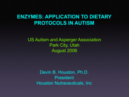 ENZYMES: SUPPORTING DIGESTION IN AUTISM SPECTRUM