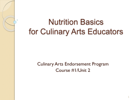 Nutrition PowerPoint - GADOE Georgia Department of Education