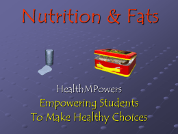 Nutrition & Fats