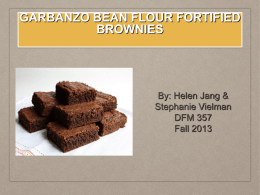 GARBANZO BEAN FLOUR FORTIFIED BROWNIES