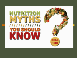 Food Myths - Generation FIT