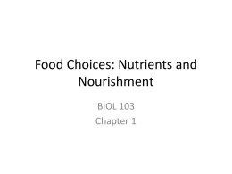 BIOL103 Ch 1 Nutrients for Students F15