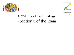 GCSE Food Tech - Exam Section B File