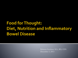 Food For Thought: Malnutrition and Inflammatory Bowel Disease