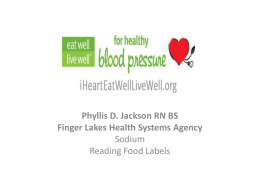 Sodium and Food Labels - iHeartEatWellLiveWell