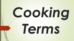Cooking Terms - Heather Damato