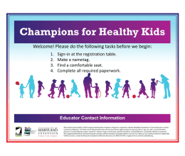 Champions for Healthy Kids