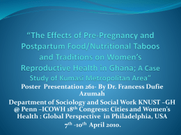 Food Taboos and Reproductive Health POW POINT.ppsx