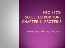 HSC 4572: Selected portions Chapter 6