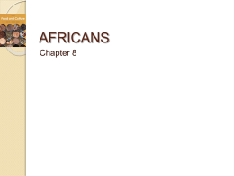 Cultural Perspective of Africa