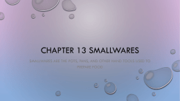 ch 13 smallwares