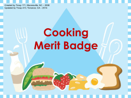 The Cooking Merit Badge - Coast Christian Fellowship