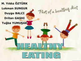 4. What are the strategies for a healthy eating? - Docente