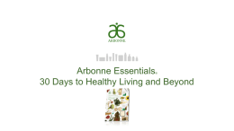 Arbonne Essentials 30 Days to Healthy Living and