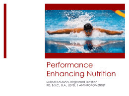 Performance Enhancing Nutrition
