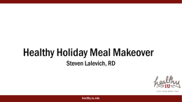 Healthy Holiday Meal Makeover
