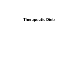 Therapeutic Dietsx
