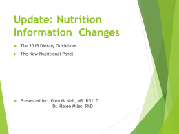 2015 – 2020 Dietary Guidelines for Americans