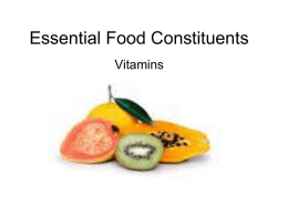 Essential Food Constituents