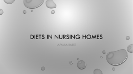 Diets in nursing homes
