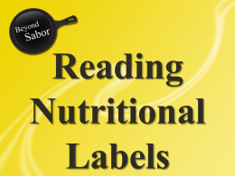 Reading Nutritional Labels Eating Healthy a