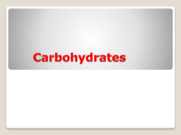 Carbohydrates, Lipids and Energy Balance