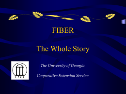 Fiber The Whole Story - University of Georgia