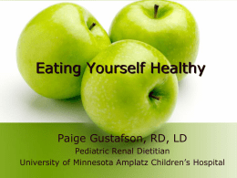 Eating Yourself Healthy - Alport Syndrome Foundation