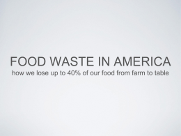 Food Waste in America