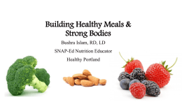 Healthy Nutrition - Riverton Elementary School