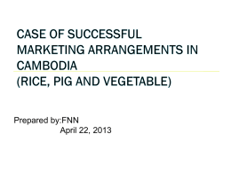 Annex 02 Case of Successful Marketing Arrangements in Cambodia