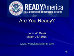 Are You Ready? - JW Davis Solutions
