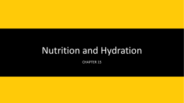 Chapter 15: Nutrition and Hydration