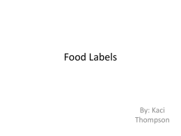 Food Labels - Kaci Thompson Fitness and Nutrition
