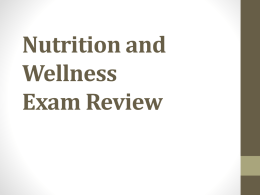Nutrition and Wellness Exam Review