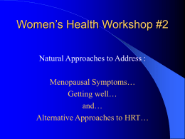 Women `s Health Workshop #2
