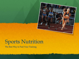 Sports Nutrition - High Peaks Elite Distance Camp